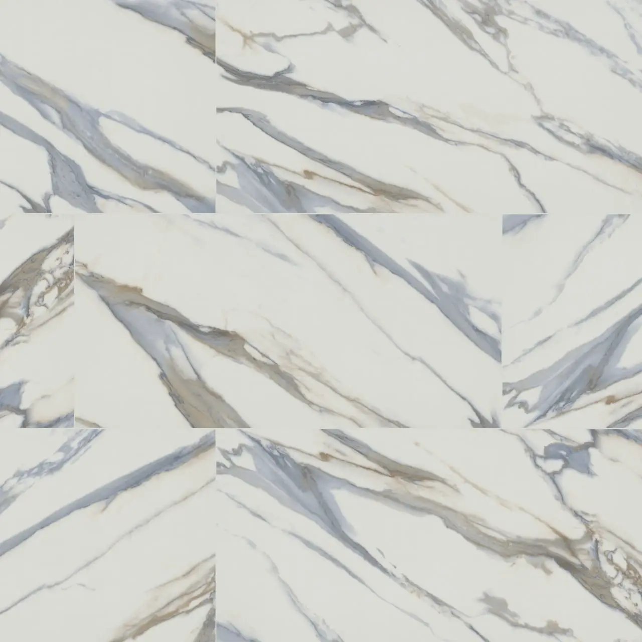 Valesia Azula Polished Marble Look Porcelain Tiles 24x48 close up
