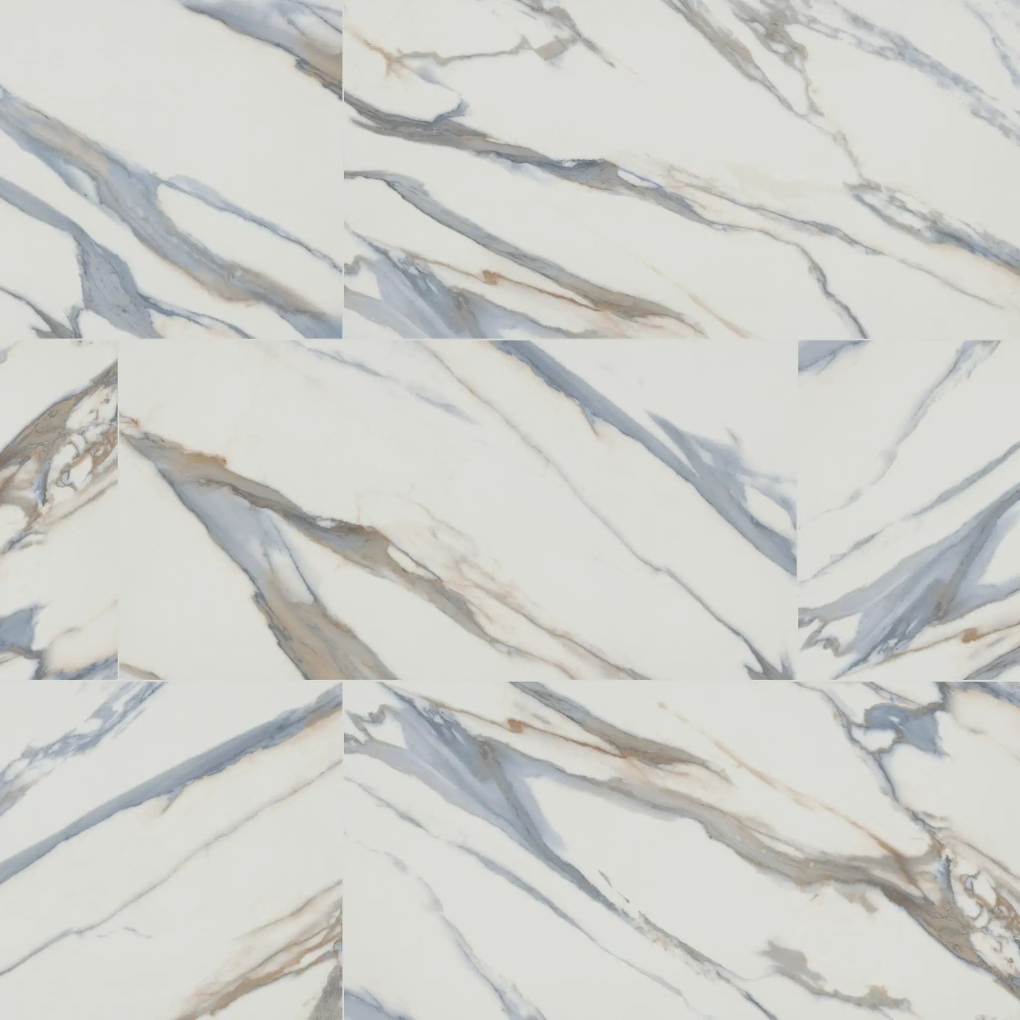 Valesia Azula Polished Marble Look Porcelain Tiles 24x48 close up