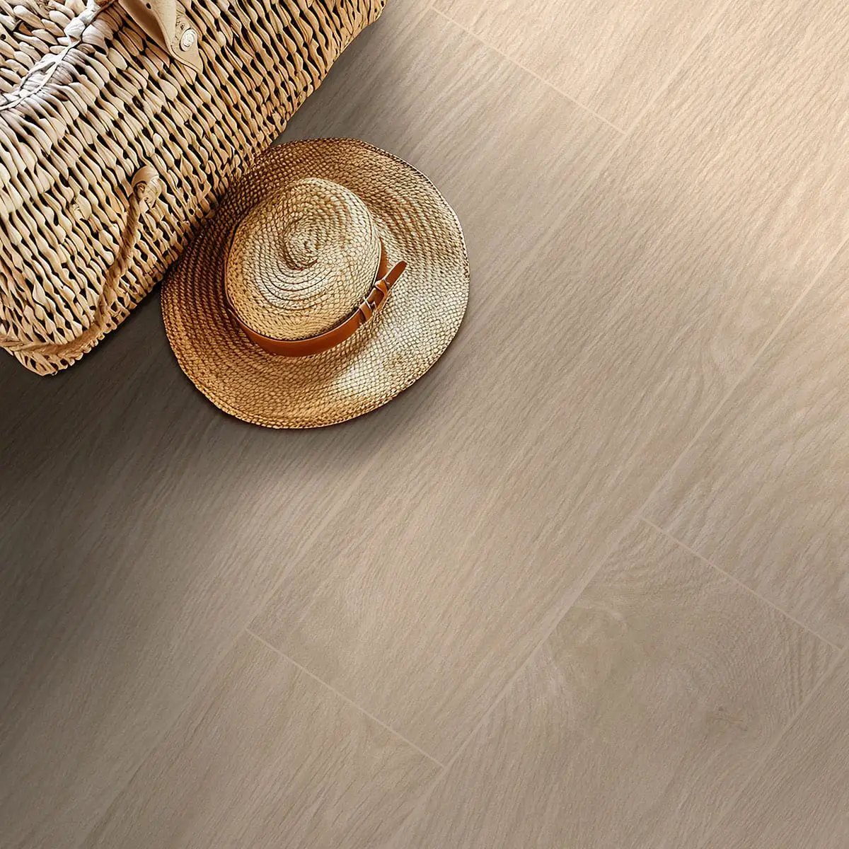 Whitehill Ashwood 9x48 Matte Wood Look Porcelain Tiles in a finished room