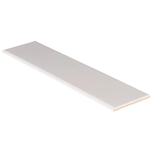 Domino White Glossy Bullnose Porcelain Mosaics 4x12