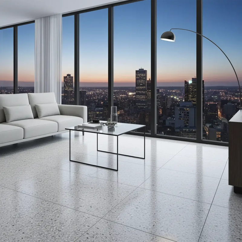 Acero Honed Terrazzo Tiles 23 5/8x23 5/8 by Stonetiledepot