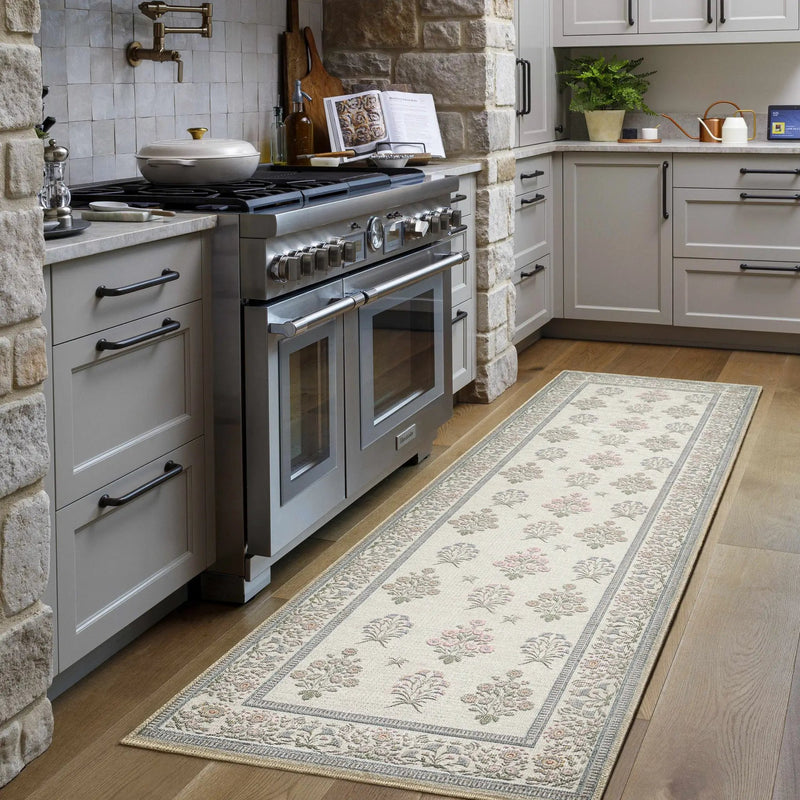 Aquene Ivory Washable Area Rug by Boutique Rugs