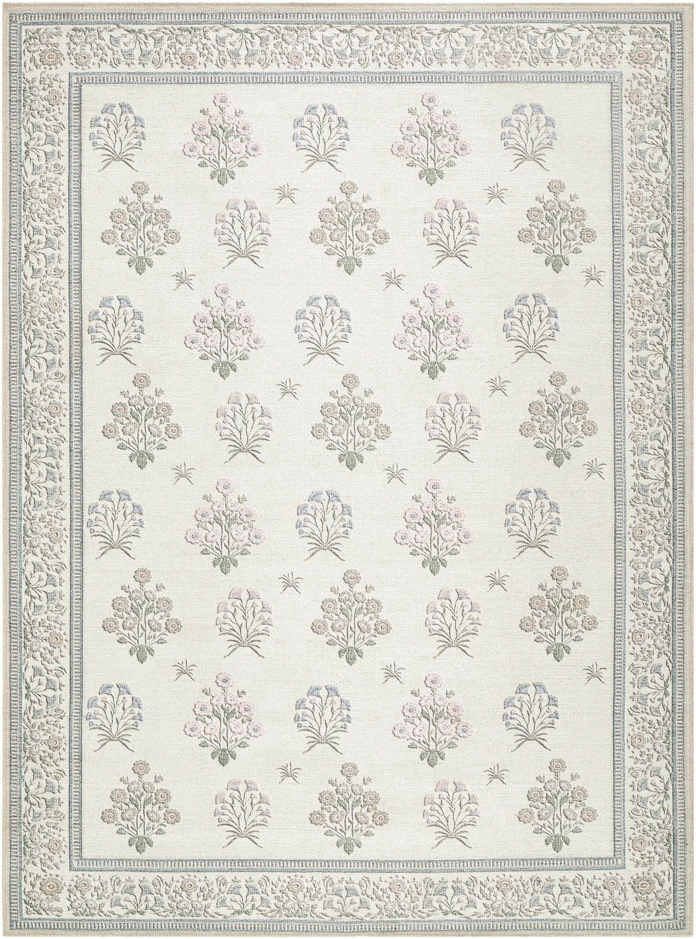 Aquene Ivory Washable Area Rug by Boutique Rugs