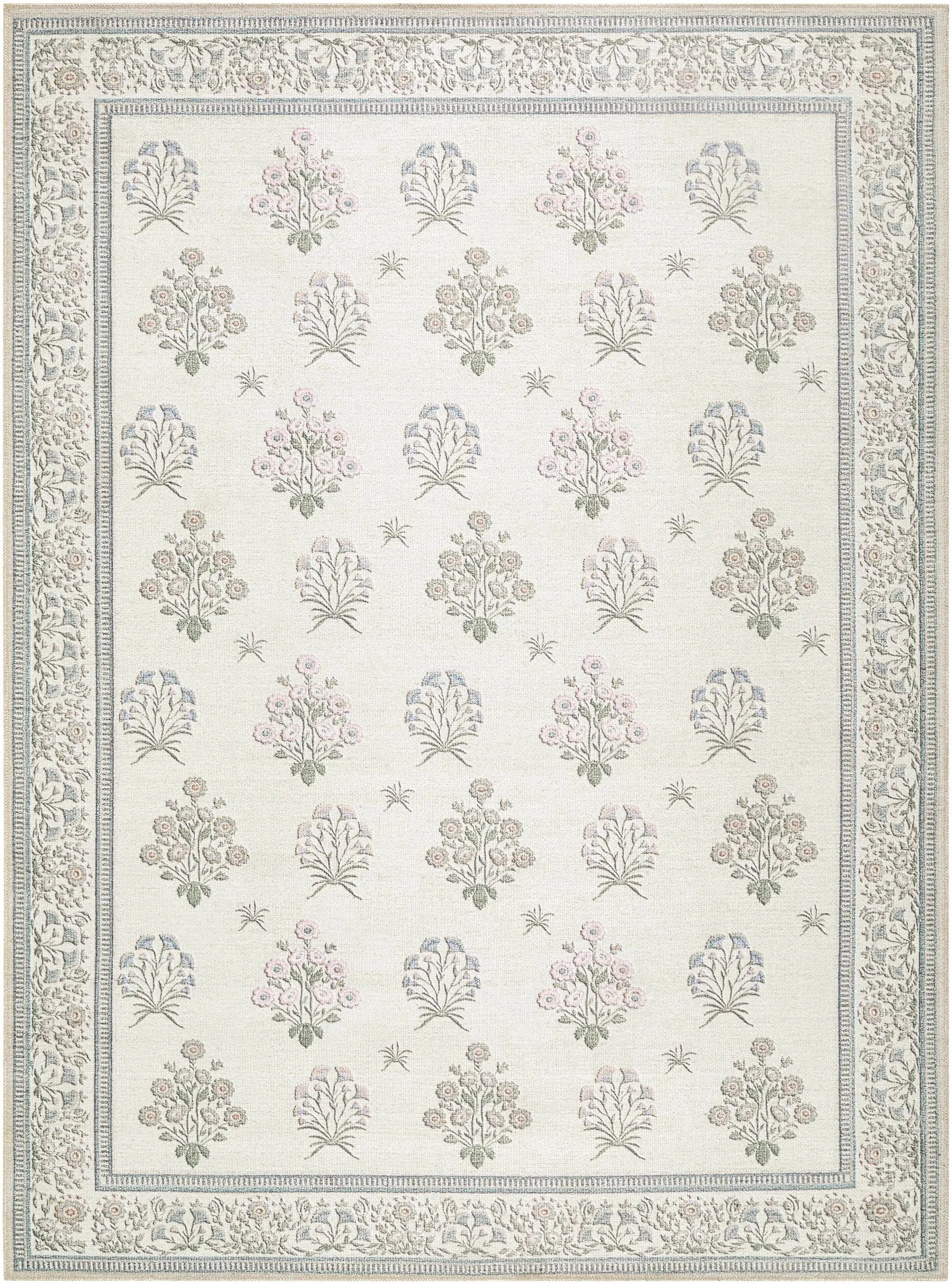 Aquene Ivory Washable Area Rug by Boutique Rugs