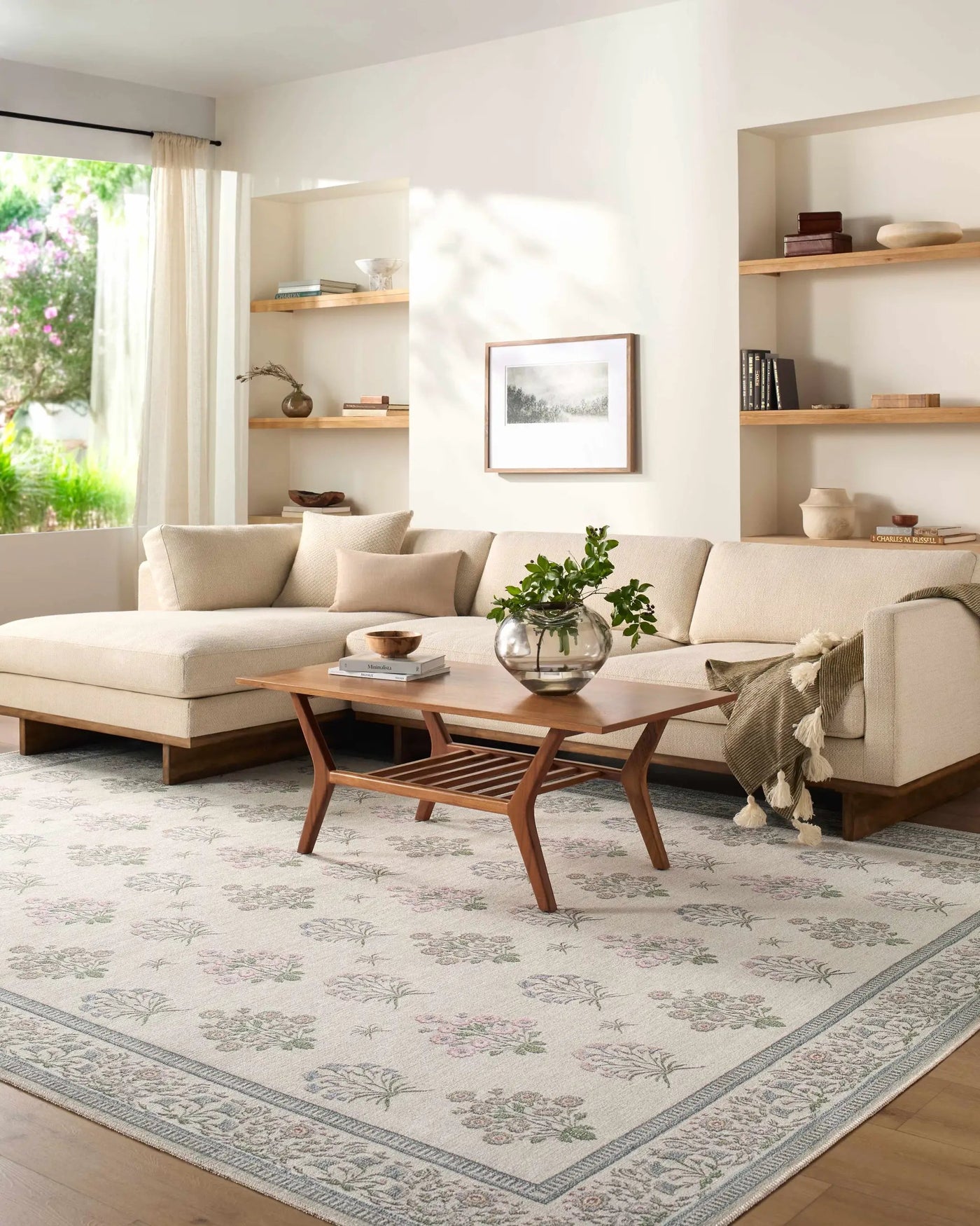 Aquene Ivory Washable Area Rug by Boutique Rugs