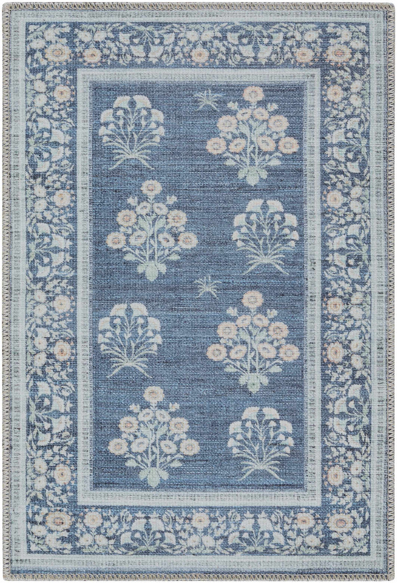 Aquene Denim Washable Area Rug by Boutique Rugs