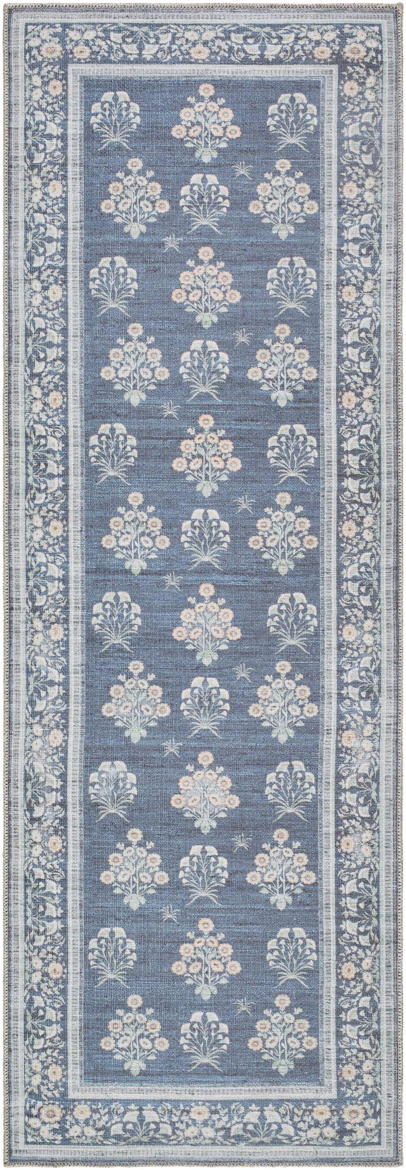 Aquene Denim Washable Area Rug by Boutique Rugs