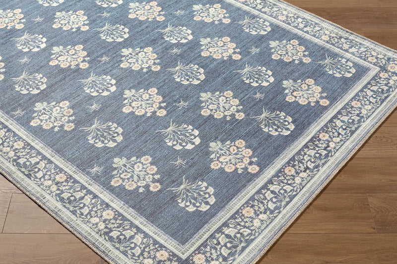 Aquene Denim Washable Area Rug by Boutique Rugs