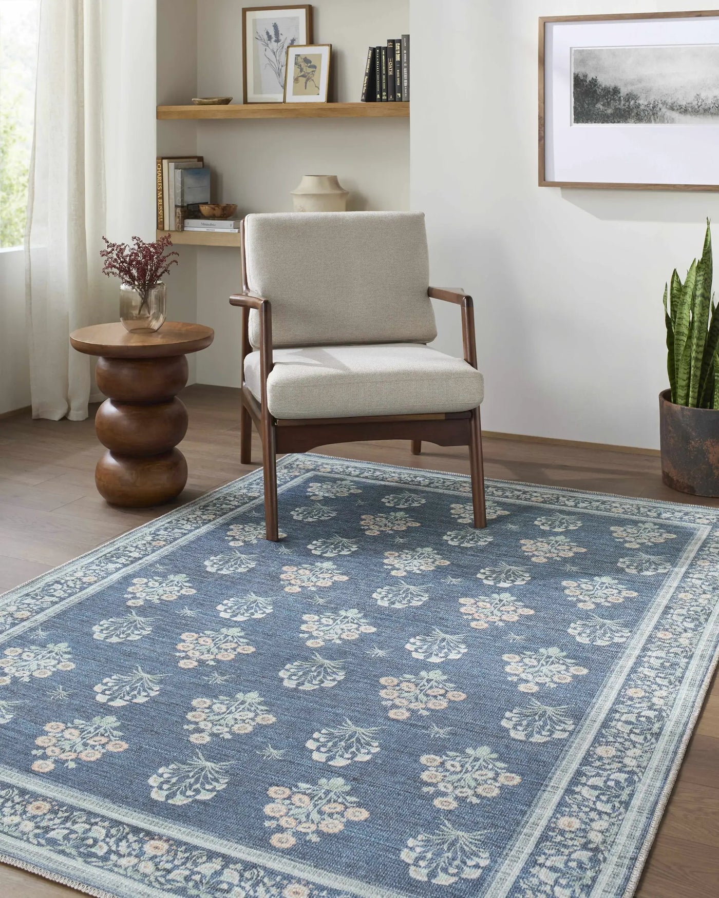 Aquene Denim Washable Area Rug by Boutique Rugs