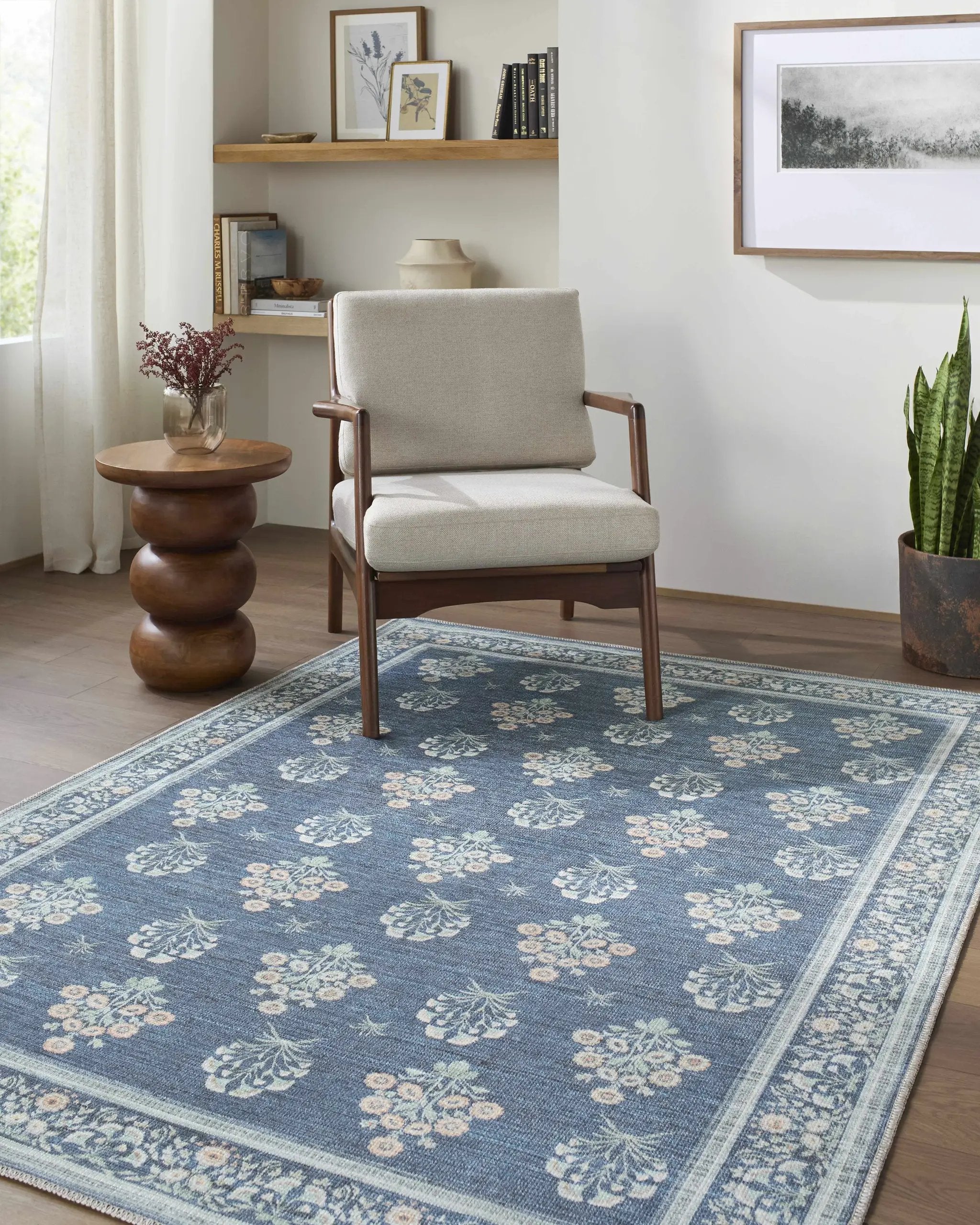 Aquene Denim Washable Area Rug by Boutique Rugs