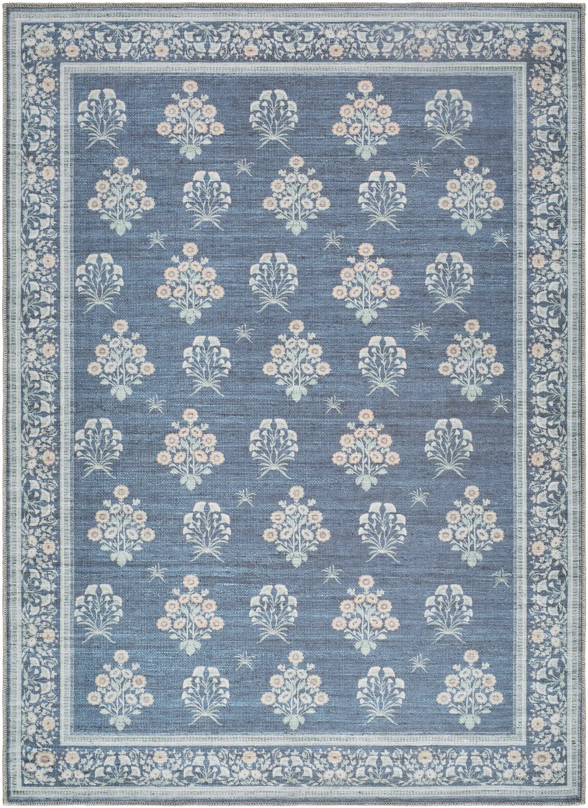 Aquene Denim Washable Area Rug by Boutique Rugs