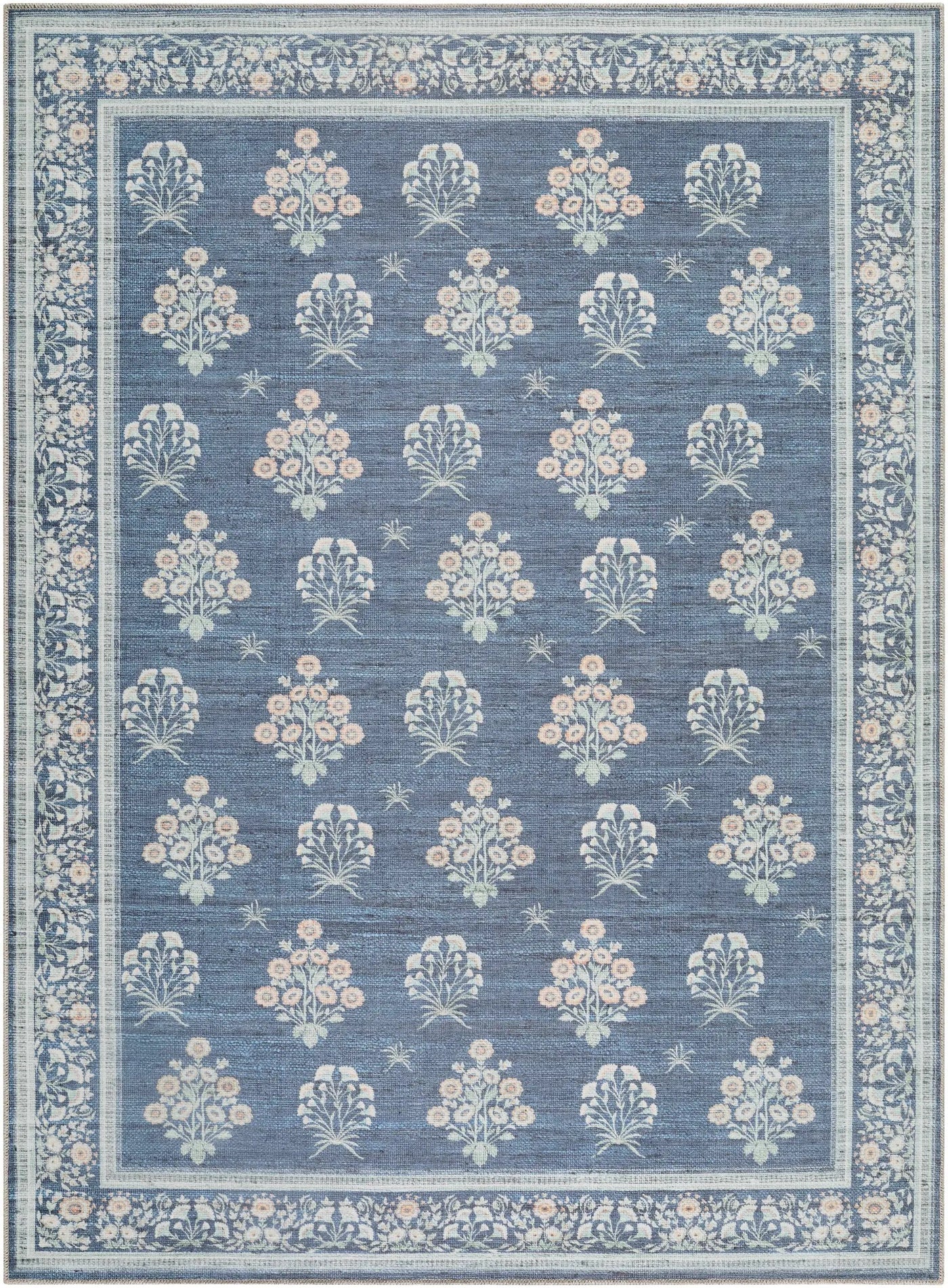 Aquene Denim Washable Area Rug by Boutique Rugs