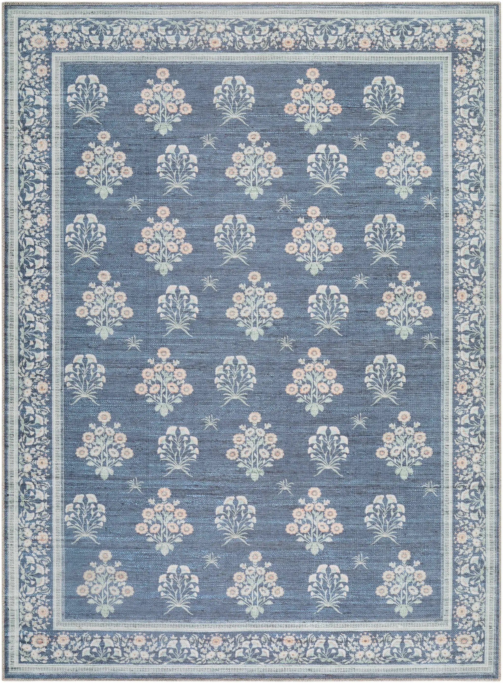 Aquene Denim Washable Area Rug by Boutique Rugs