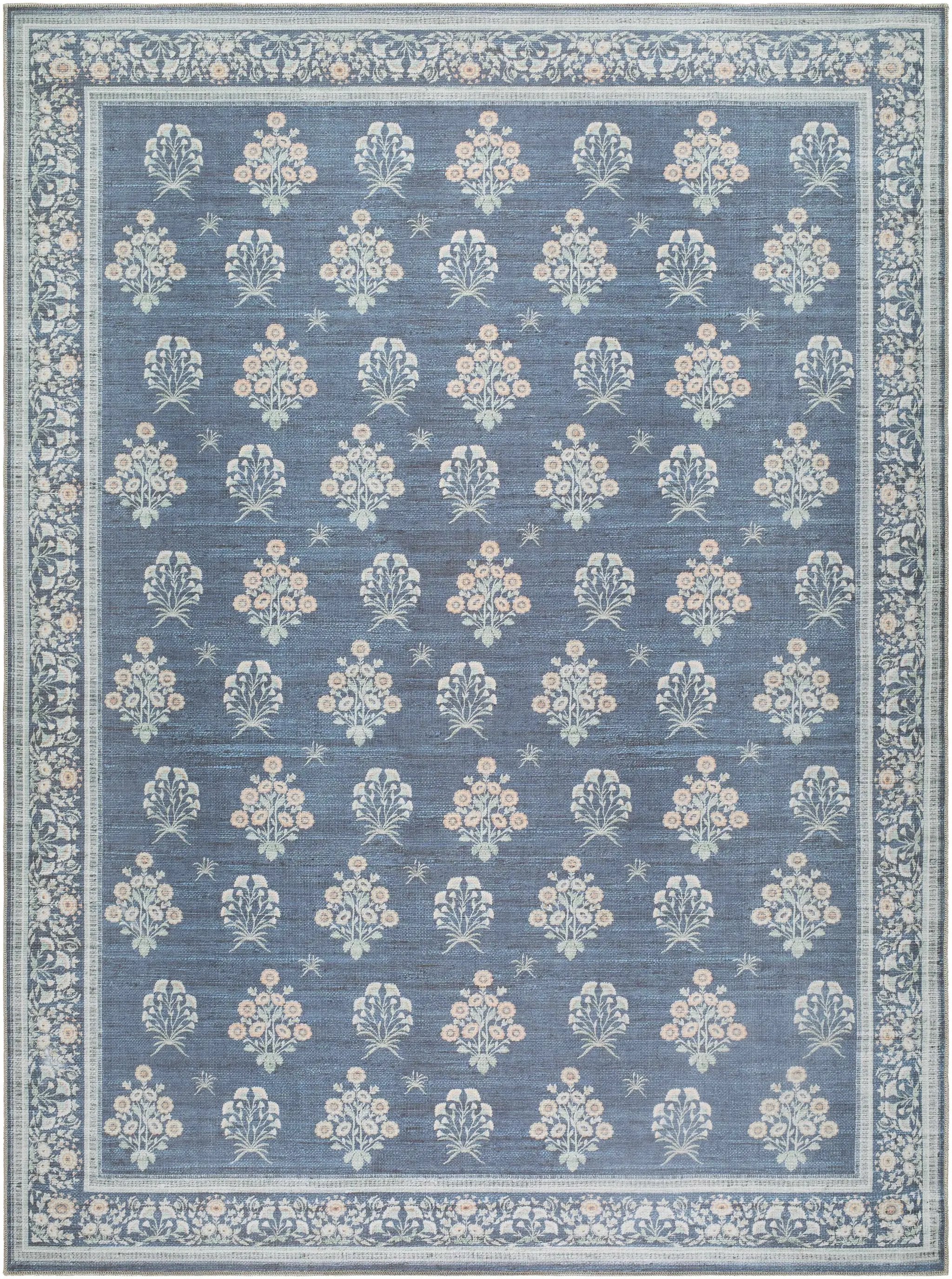 Aquene Denim Washable Area Rug by Boutique Rugs