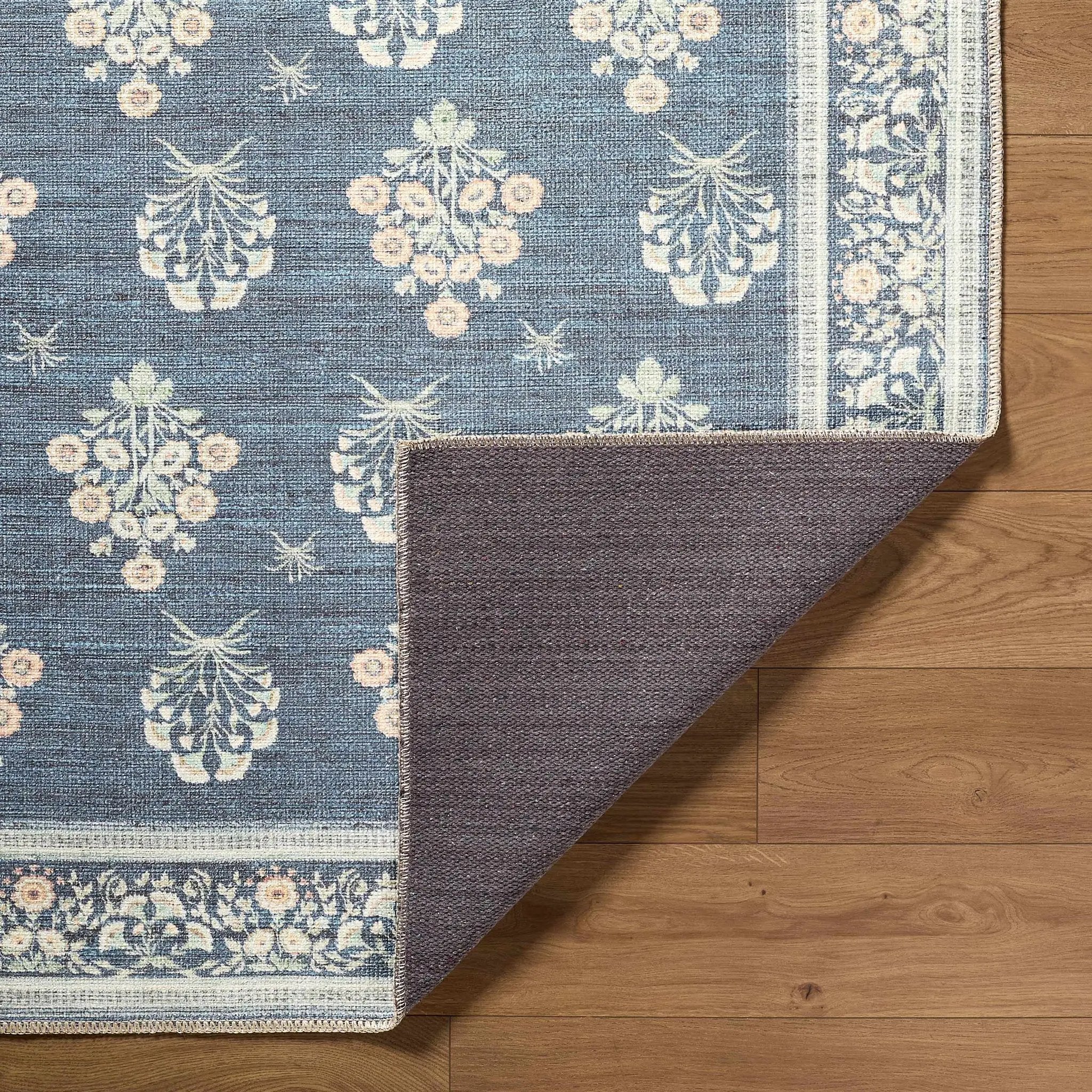 Aquene Denim Washable Area Rug by Boutique Rugs