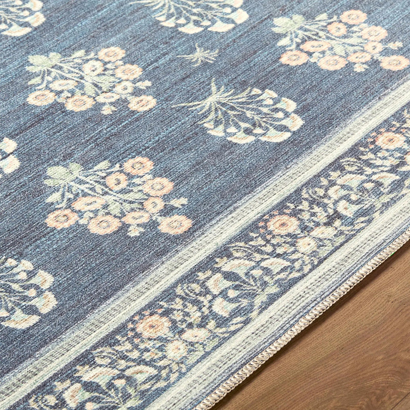 Aquene Denim Washable Area Rug by Boutique Rugs