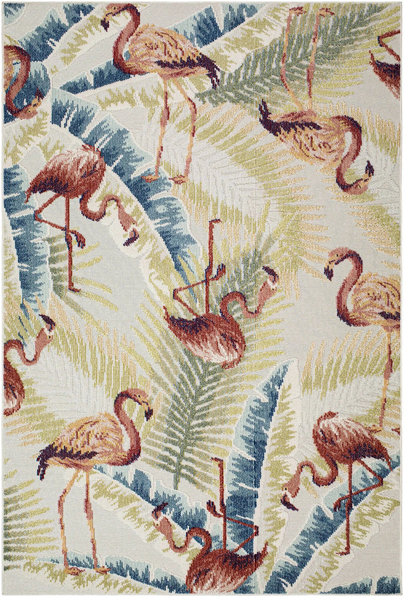 Nayan Light Slate Outdoor Area Rug - Clearance by Boutique Rugs