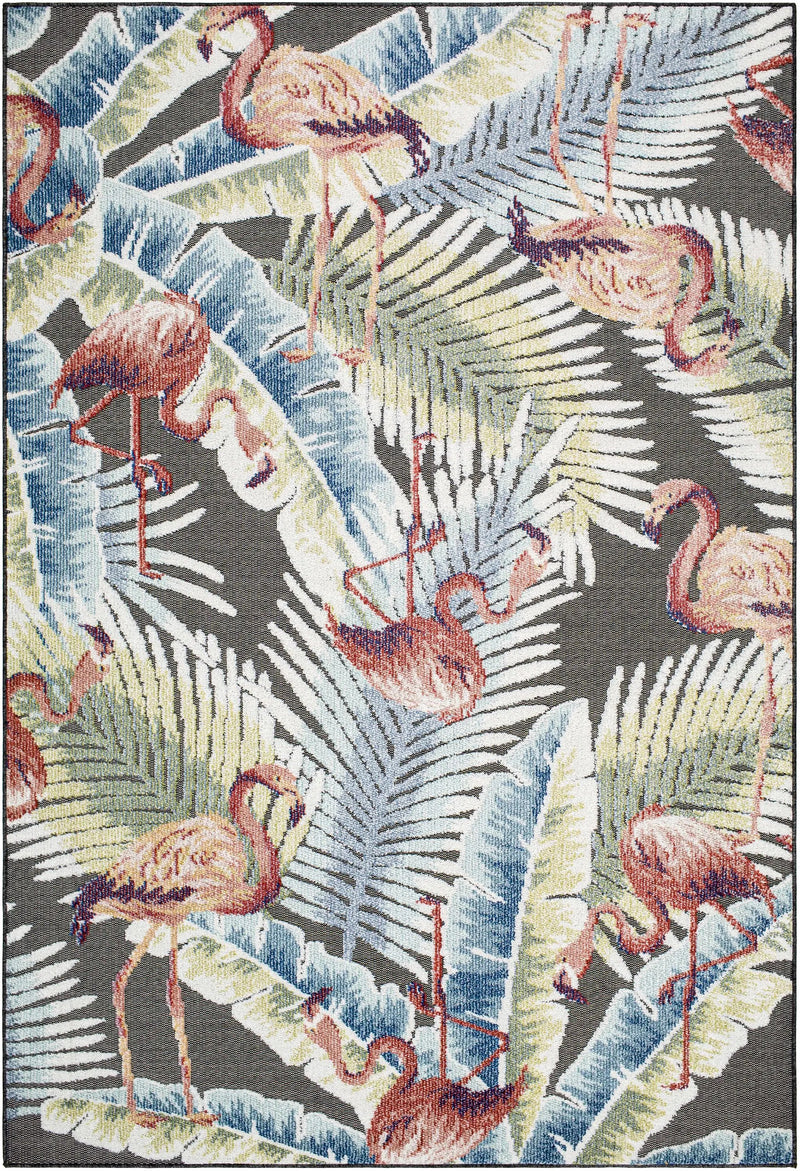 Nayan Charcoal Outdoor Area Rug - Clearance by Boutique Rugs
