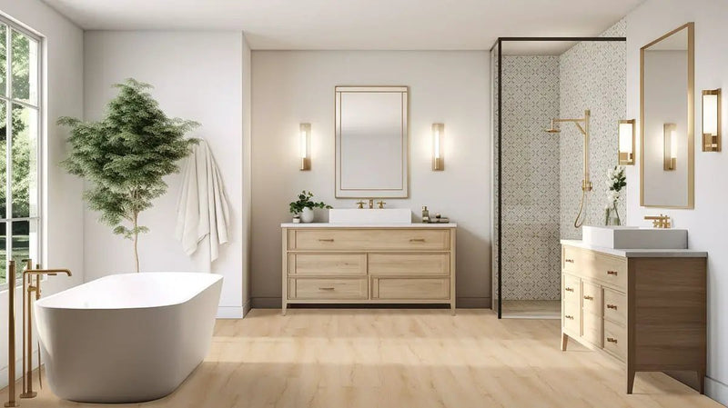 Zaria Elora Matte Porcelain Tiles 8x8 in a finished room