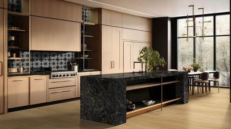 Zaria Sakura Matte Porcelain Tiles 8x8 in a finished room