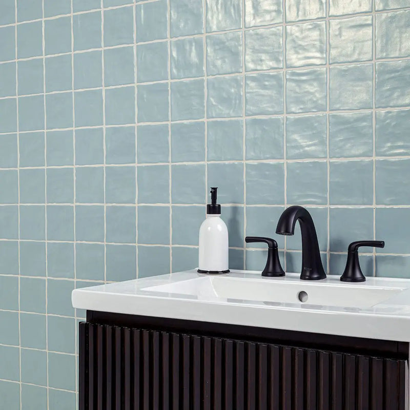Zest Sky Tile 4x4 Satin Ceramic Mosaics by MSI Surfaces