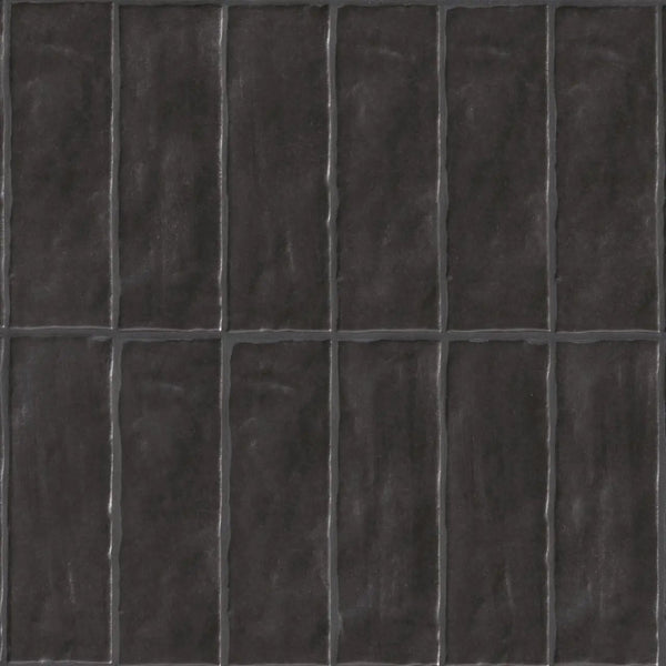 Zest Midnight Tile 4x4 Satin Ceramic Mosaics 2.5x8