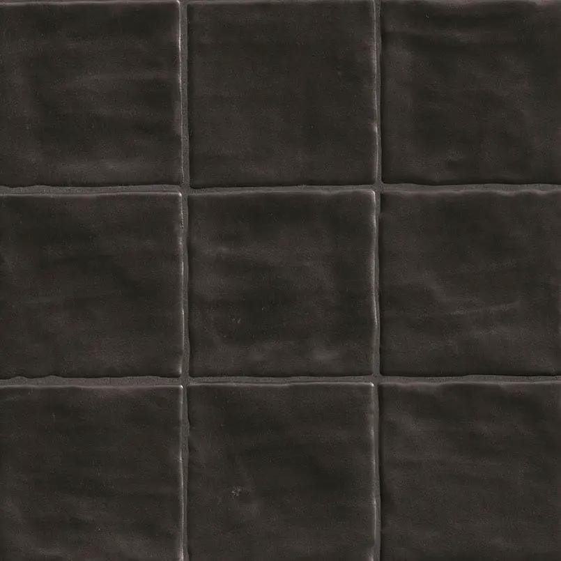 Zest Midnight Tile 4x4 Satin Ceramic Mosaics close up