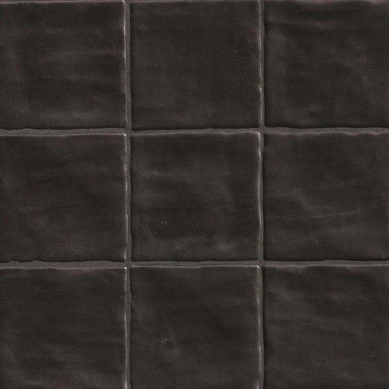 Zest Midnight Tile 4x4 Satin Ceramic Mosaics close up