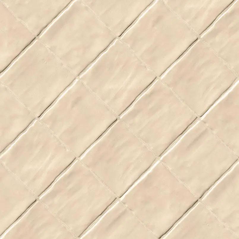 Zest Sand Tile 4x4 Satin Ceramic Mosaics angled view
