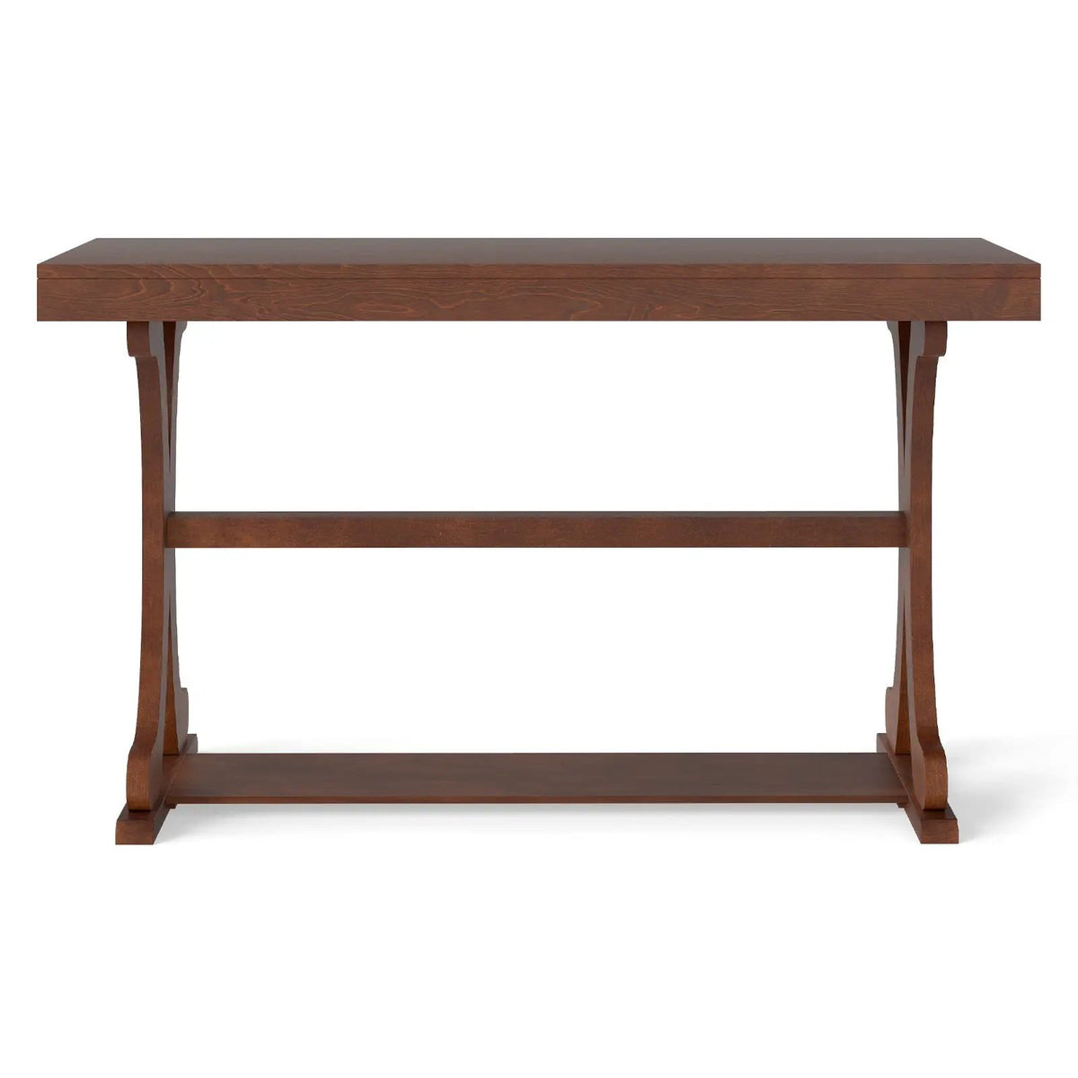 Narrow Console Table Vintage 52 Inch Long with Open Storage Shelf by DirectDeals