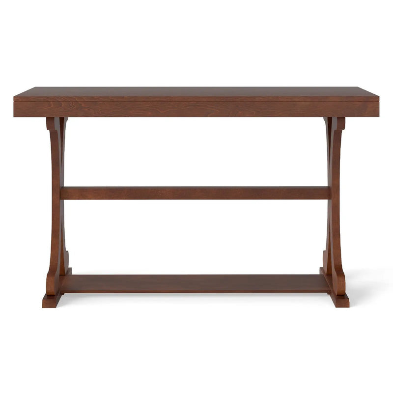 Narrow Console Table Vintage 52 Inch Long with Open Storage Shelf by DirectDeals