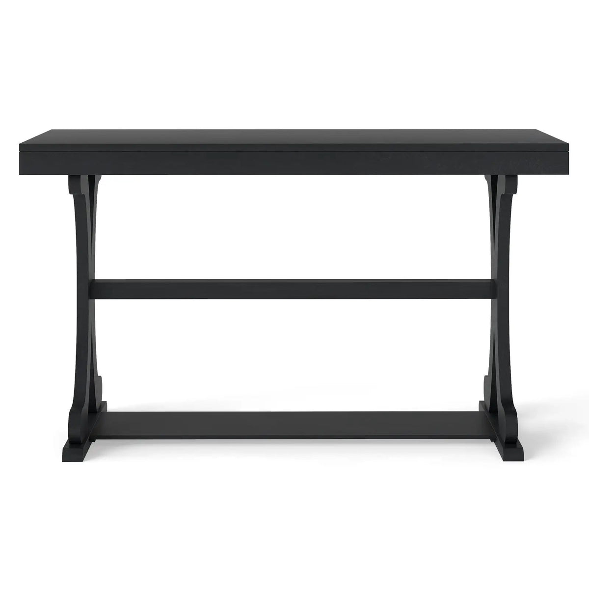 Narrow Console Table Vintage 52 Inch Long with Open Storage Shelf by DirectDeals
