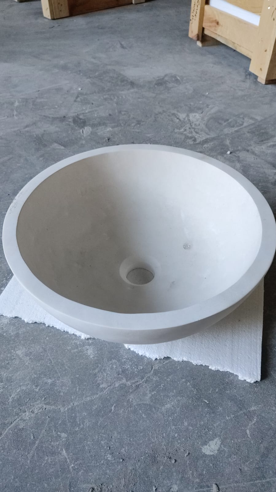 Natural Stone Classic Limestone Vessel Sink (D)15" (H)6" by GobekDesign
