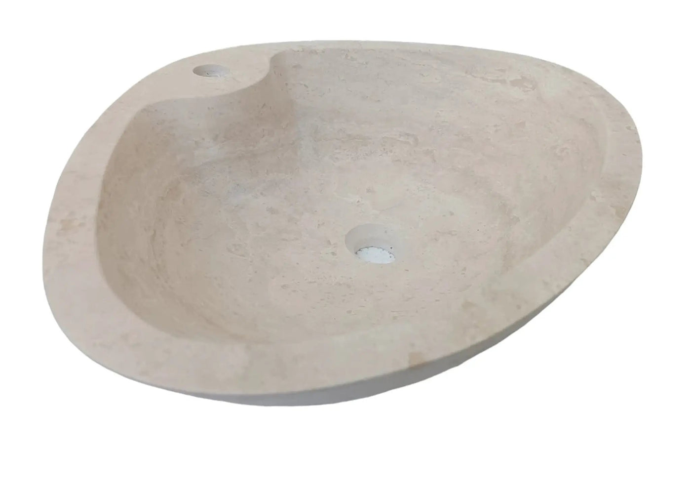 Natural Travertine Vessel Sink Honed and Filled 23.6x17.7x5.9 by GobekDesign