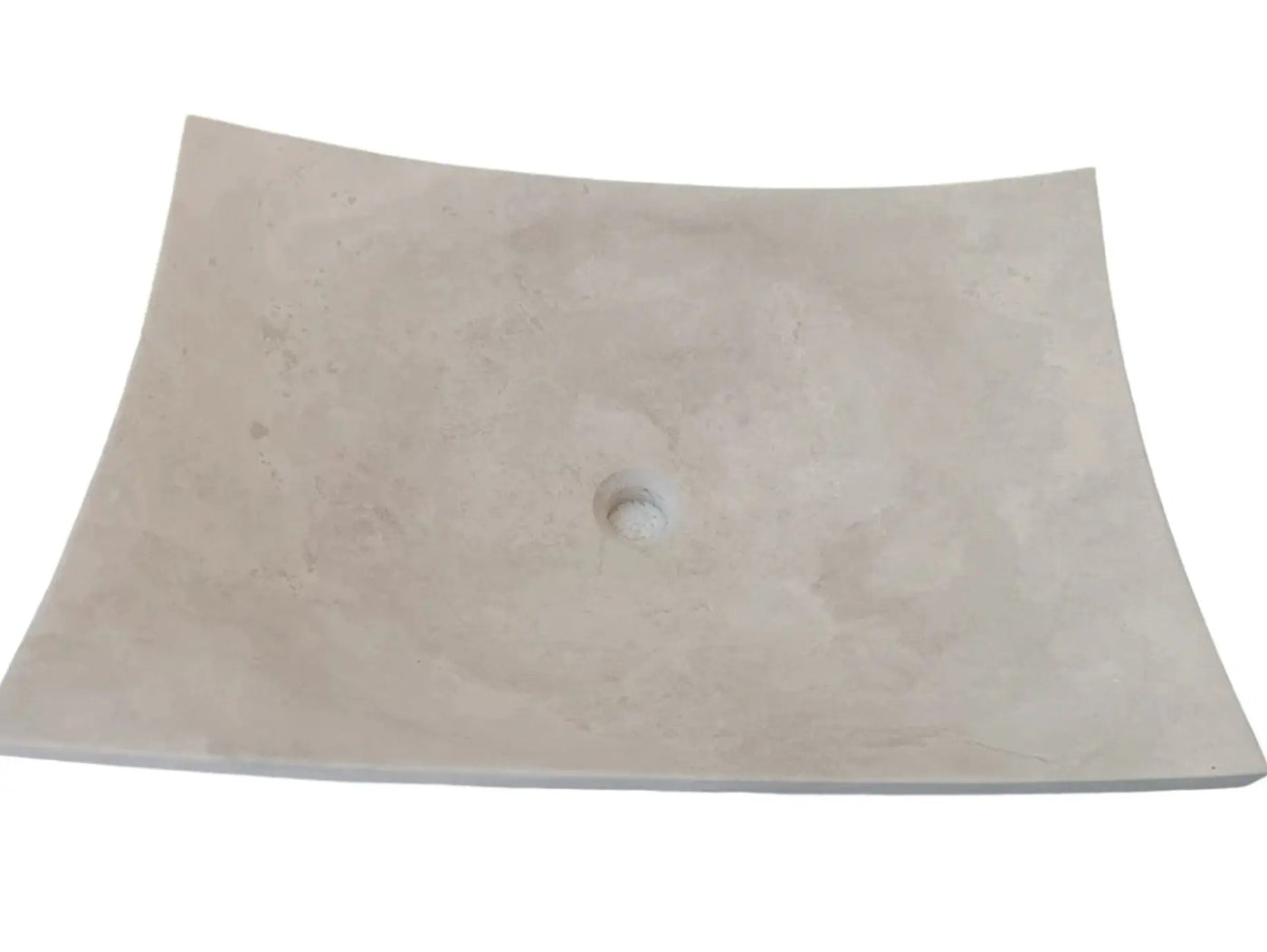 Light Travertine Natural Stone Vessel Sink - Honed 25.6x17.7 by GobekDesign