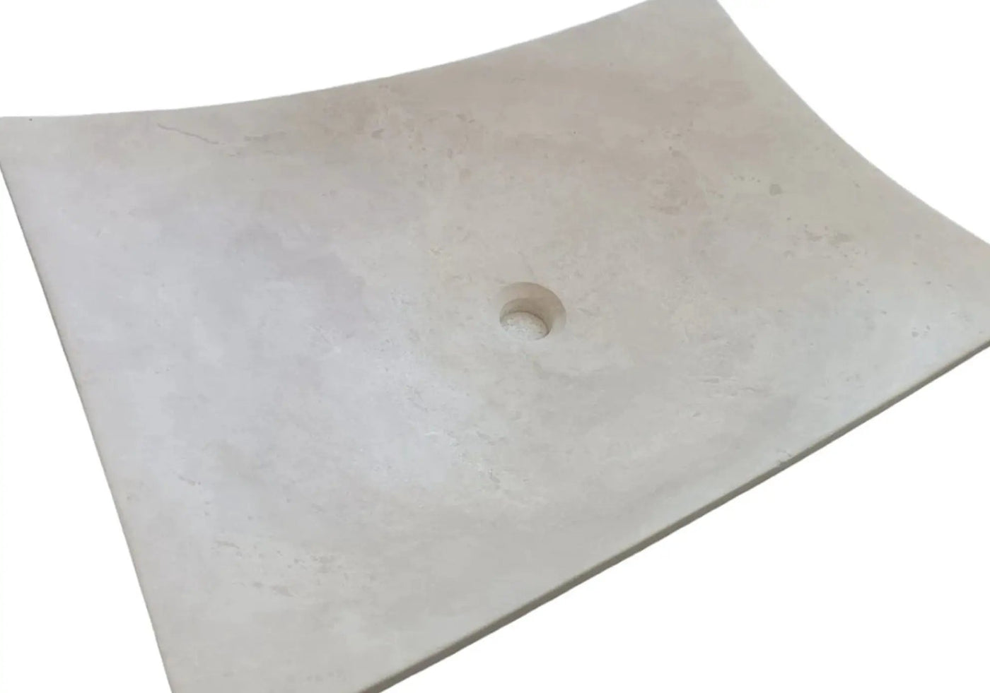 Light Travertine Natural Stone Vessel Sink - Honed 25.6x17.7 by GobekDesign