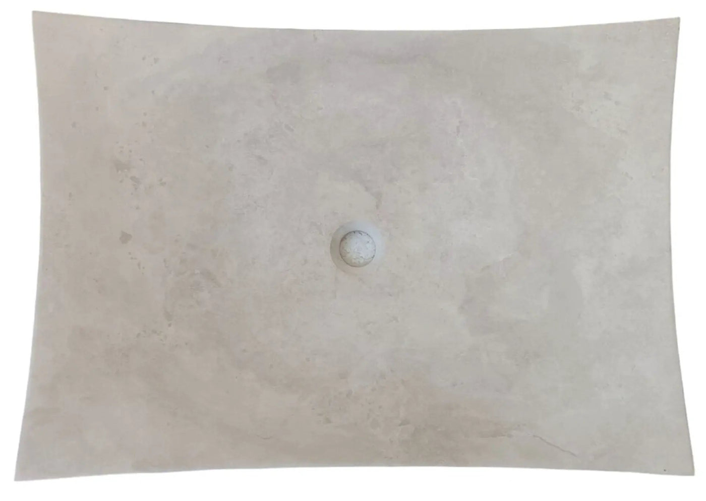Light Travertine Natural Stone Vessel Sink - Honed 25.6x17.7 by GobekDesign