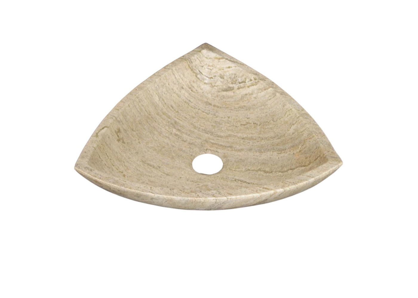 Natural Light Travertine Vein-cut Vessel Sink Polished 16x16x6 by GobekDesign