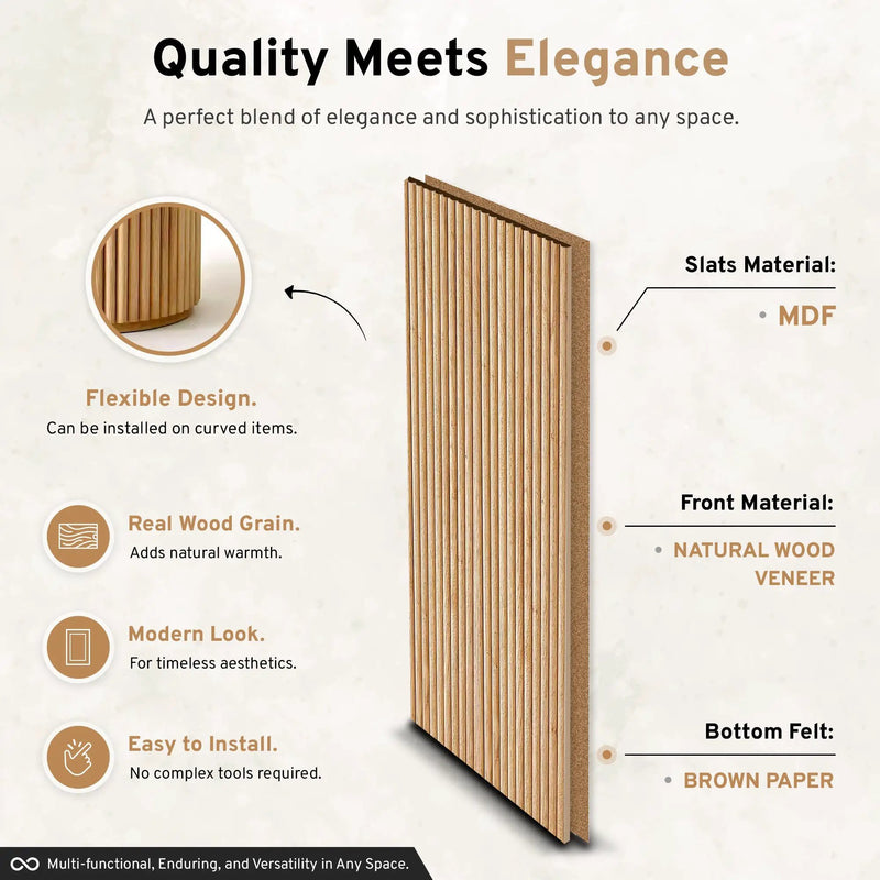 2-Pack Flexible Fluted Wall Panels – Natural by Dogberrycollections