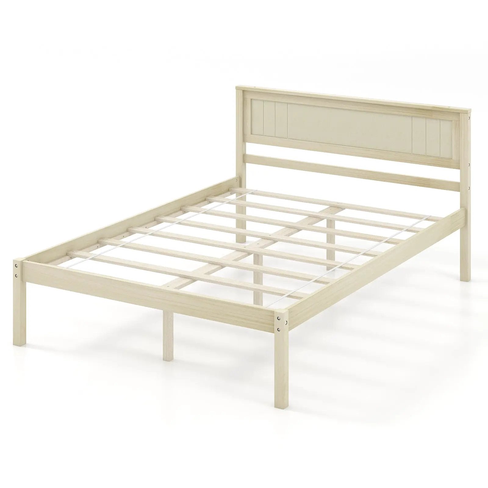 Twin/Full/Queen Size Wooden Bed Frame with Headboard and Slat Support by DirectDeals
