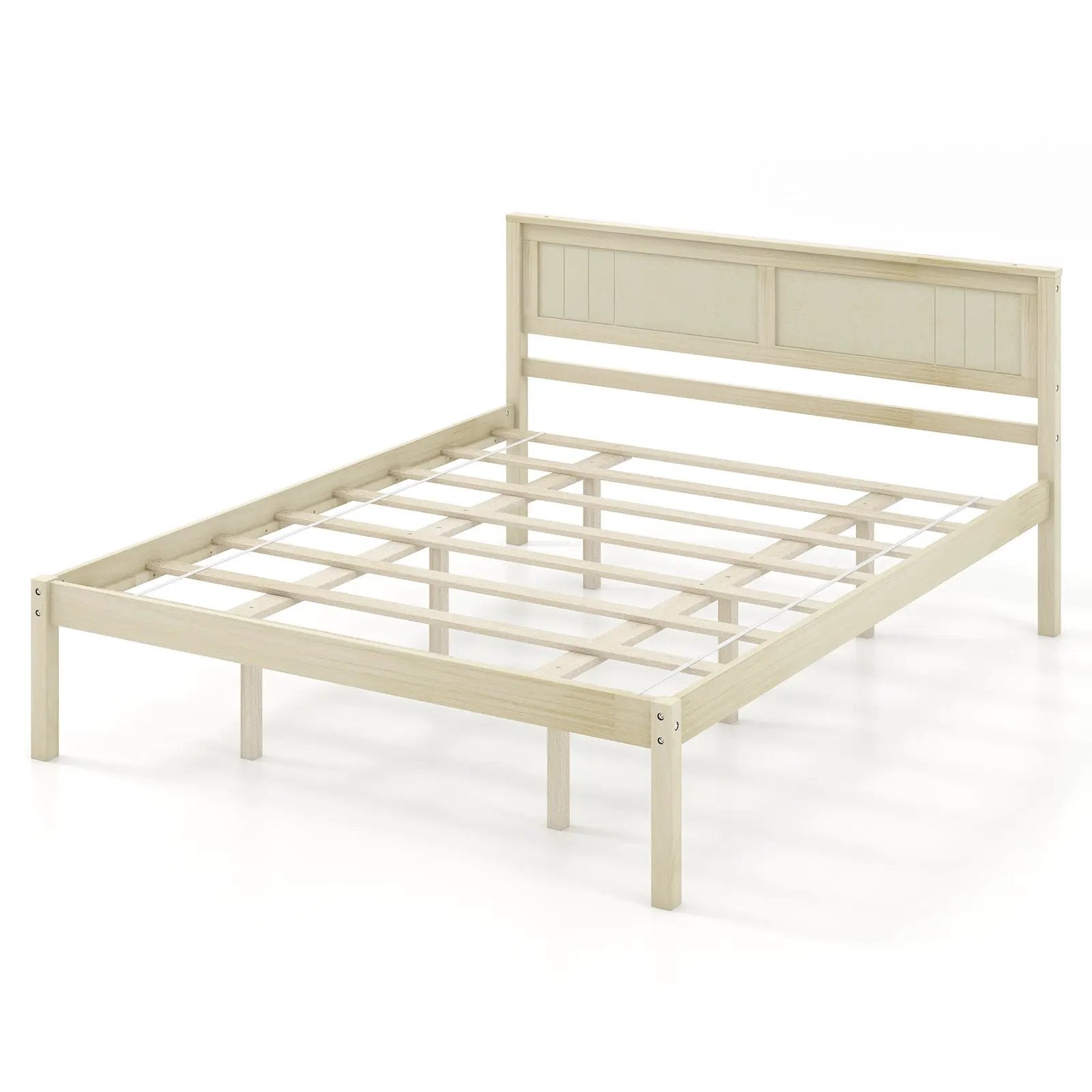 Twin/Full/Queen Size Wooden Bed Frame with Headboard and Slat Support by DirectDeals