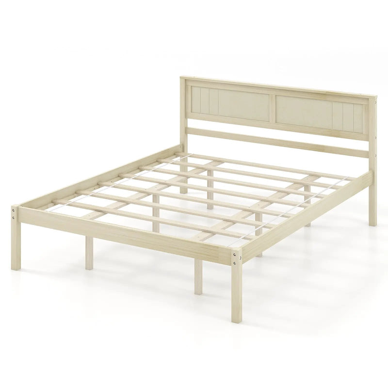 Twin/Full/Queen Size Wooden Bed Frame with Headboard and Slat Support by DirectDeals