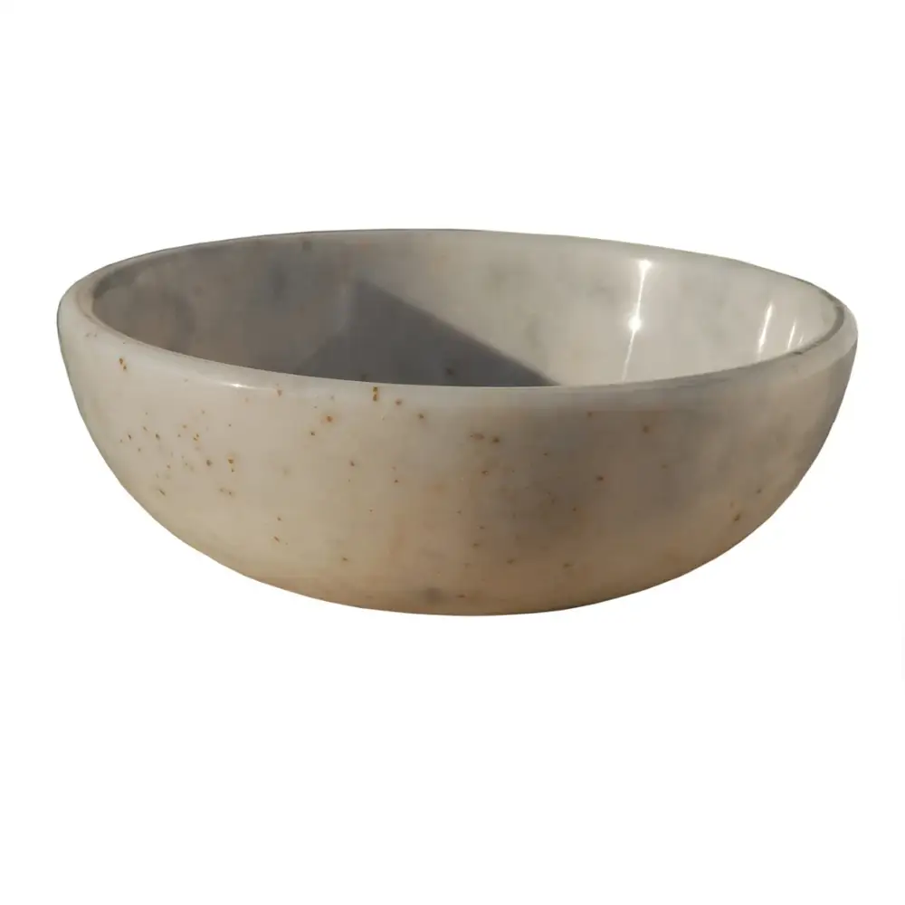 Turkish Afyon Sugar Marble Handcrafted Vessel Sink 16x6 Inches by GobekDesign