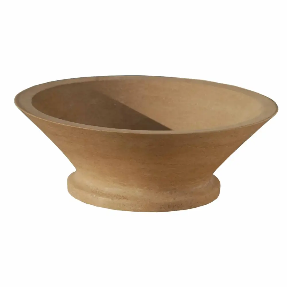 Natural Travertine Conical Vessel Sink 16x6 Inches Handcrafted by GobekDesign