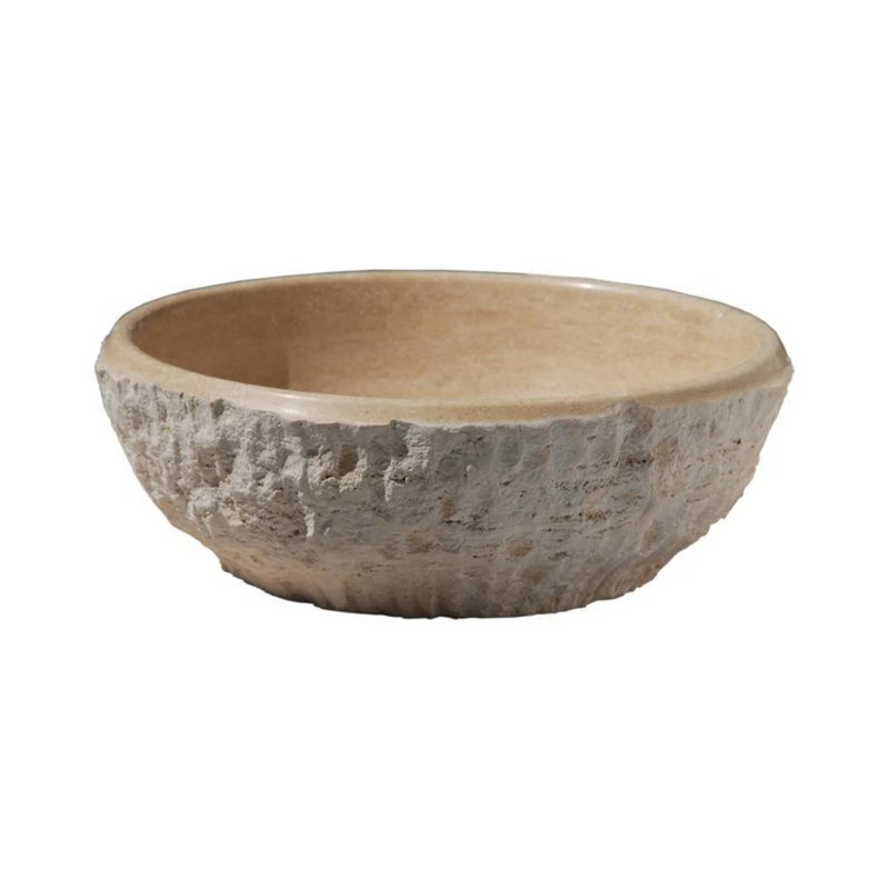 Natural Stone Dragon Split Face Travertine (D)16" (H)6" SKU-20020019 