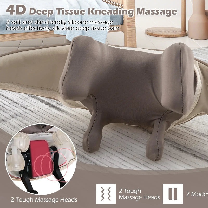 Neck Shoulder Massager 4D Deep Tissue Kneading Shiatsu Massage Machine by DirectDeals