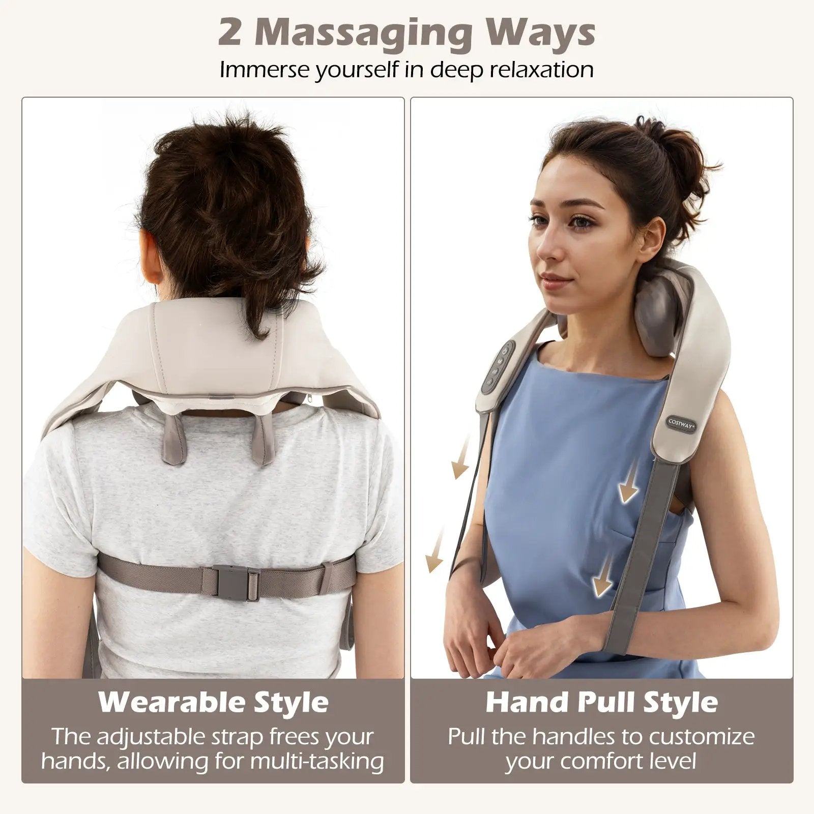 Neck Shoulder Massager 4D Deep Tissue Kneading Shiatsu Massage Machine by DirectDeals
