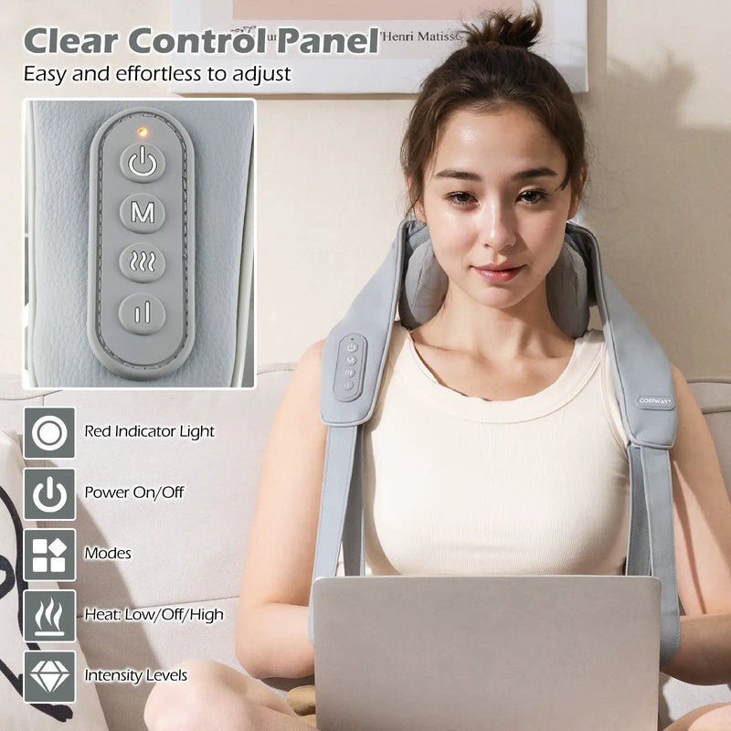 Neck Shoulder Massager 4D Deep Tissue Kneading Shiatsu Massage Machine by DirectDeals