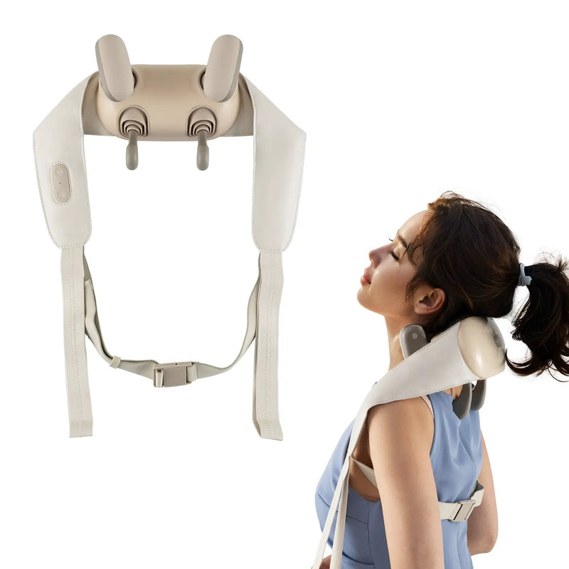 Neck Shoulder Massager with 2 Heat Levels for Pain Relief by DirectDeals
