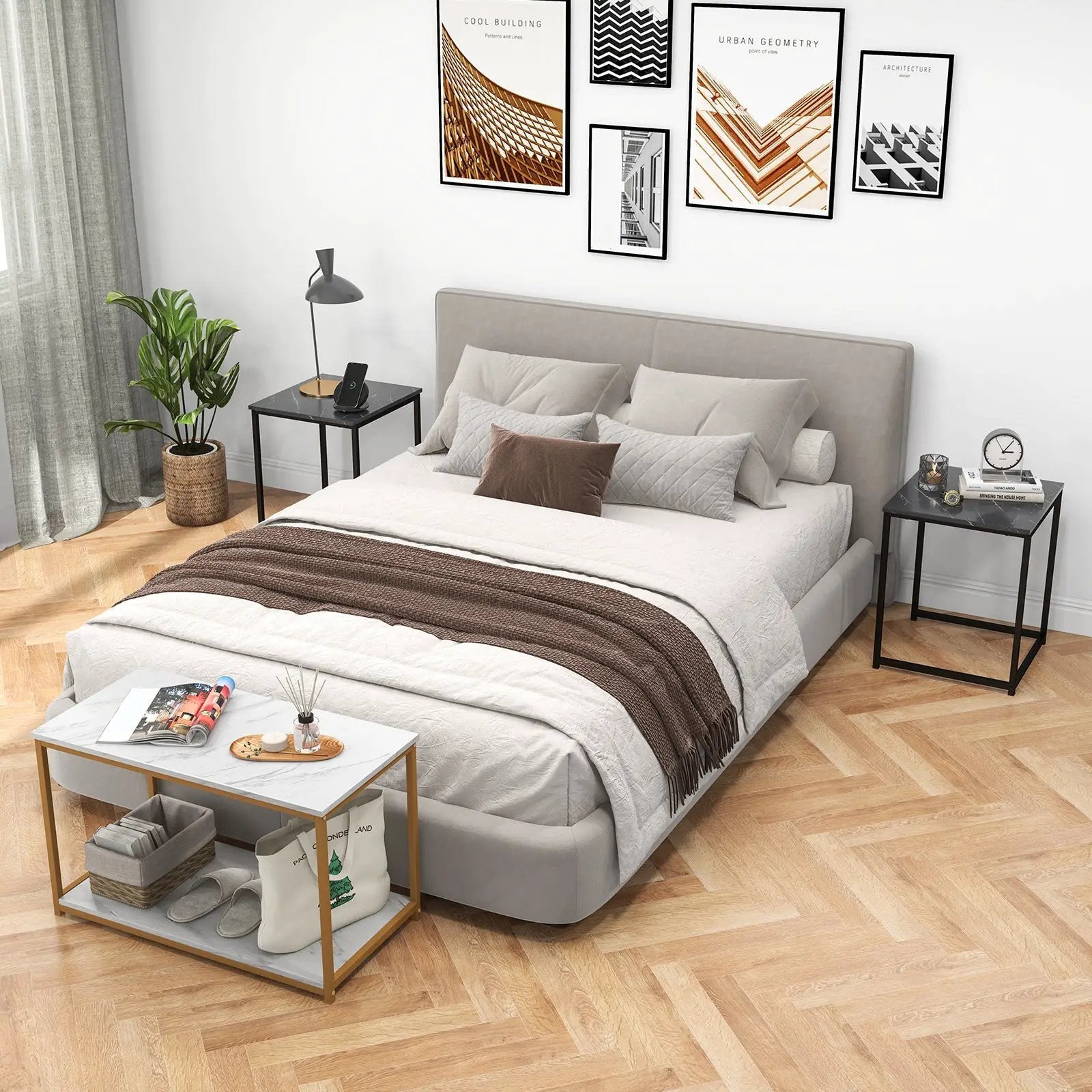 Nesting Coffee Table Set of 3-Black by DirectDeals